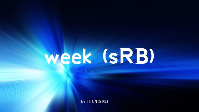week (sRB) example